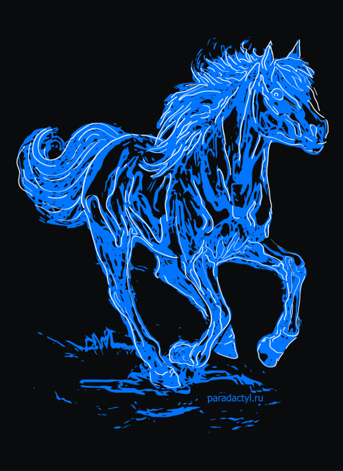 лошади - майка, футболка с рисунком